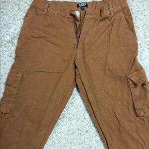 BoohooMAN Brown Cargo Pants Relaxed Fit